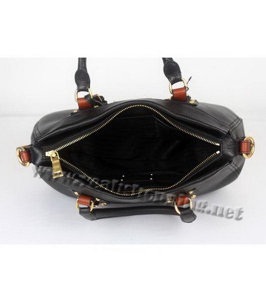 Prada Calfskin Leather Tote Bag Black-6