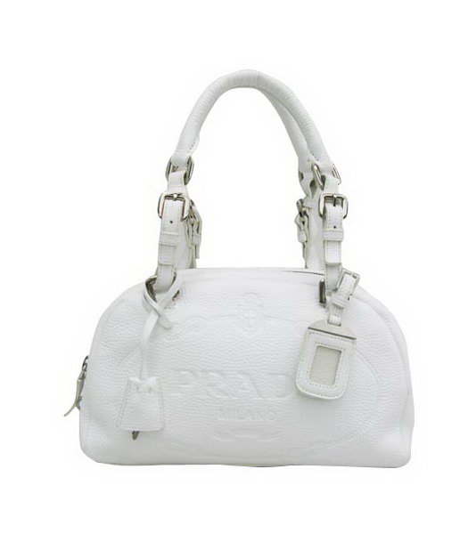 Prada Calfskin Shoulder Bag White