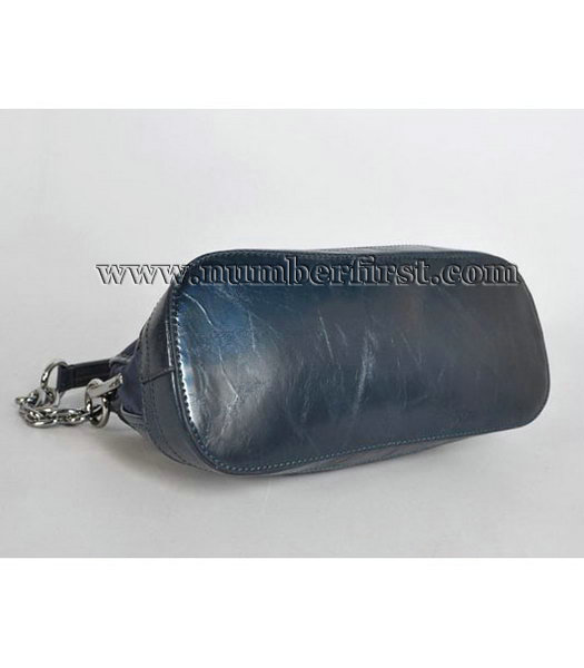Prada Canvas Shoulder Bag with Leather Trim Blak-1-5