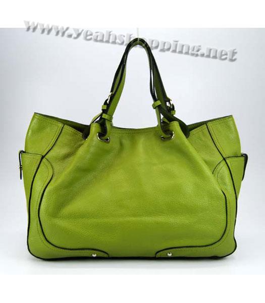 Prada Cervo Antic Tote Bag Green-3