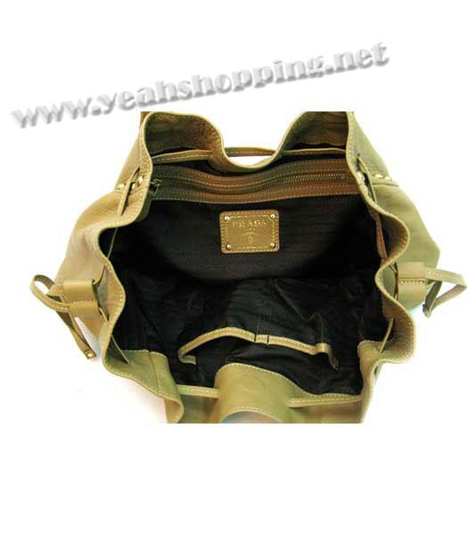 Prada Cervo Dome Tote Bag Apricot Oil Leather-2