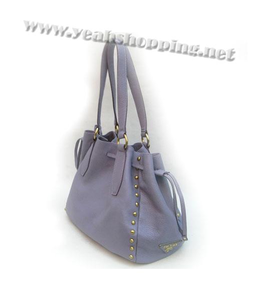 Prada Cervo Dome Tote Bag Pink_Purple Oil Leather-1