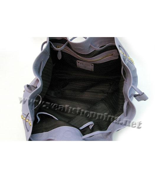 Prada Cervo Dome Tote Bag Pink_Purple Oil Leather-3