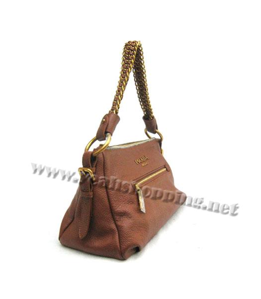 Prada Chain Cervo Shoulder Bag Coffee_BR4318-2