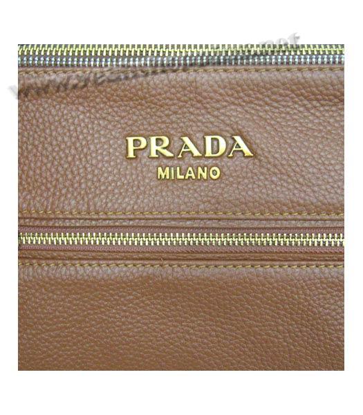 Prada Chain Cervo Shoulder Bag Coffee_BR4318-6