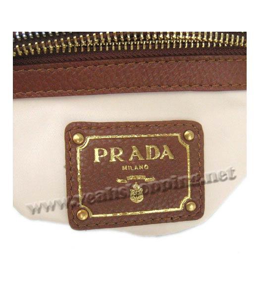 Prada Chain Cervo Shoulder Bag Coffee_BR4318-7