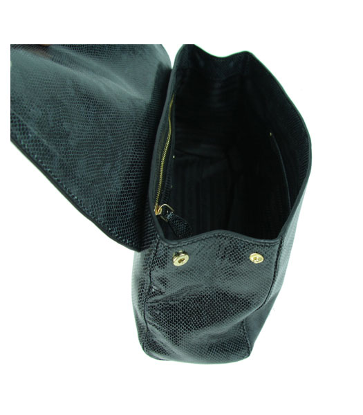 Prada Clutch in Black Snake Veins Leather-5