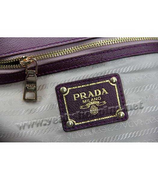 Prada Colorful Shoulder Bag Purple_Black Leather-6