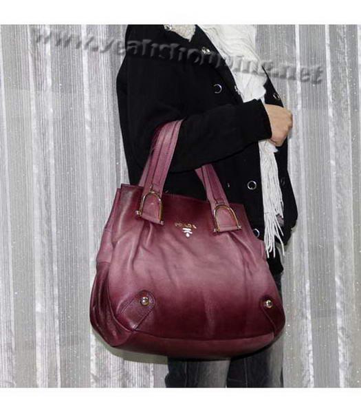 Prada Colorful Shoulder Bag Purple_Black Leather-7