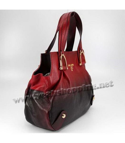Prada Colorful Shoulder Bag Red_Black Leather-1