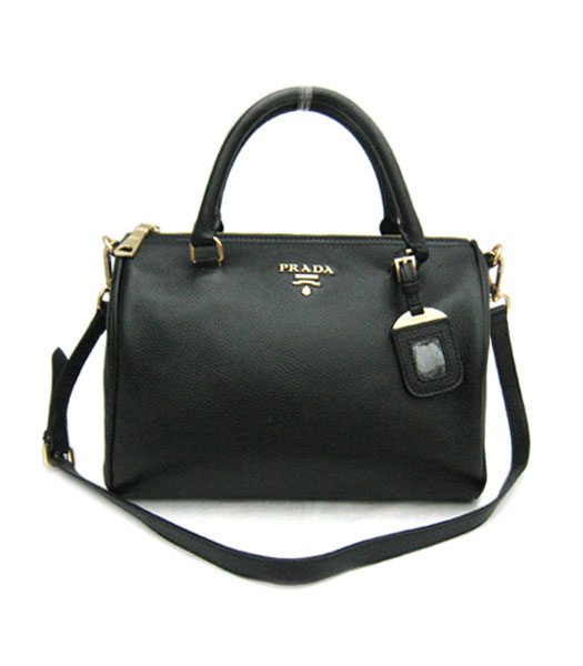 Prada Cowhide Leather Tote Bag in Black_BL0610