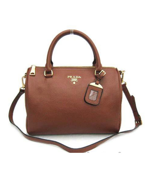 Prada Cowhide Leather Tote Bag in Coffee_BL0610