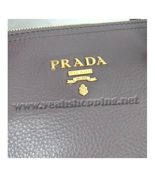 Prada Cowhide Leather Tote Bag in Dark Grey_BL0610-8
