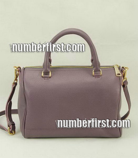 Prada Cowhide Leather Tote Bag in Pink_Purple-1