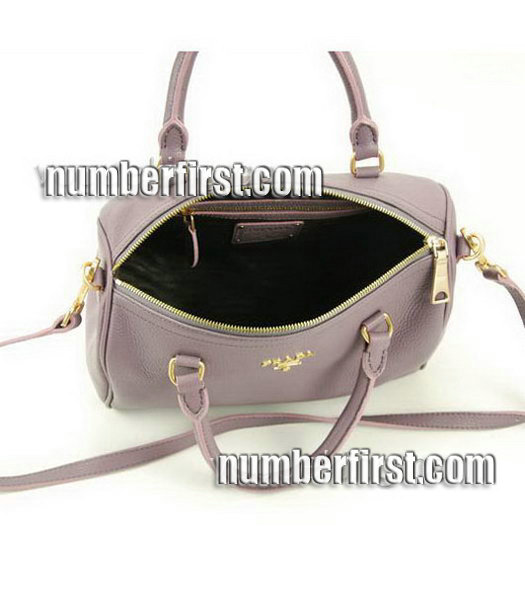 Prada Cowhide Leather Tote Bag in Pink_Purple-4