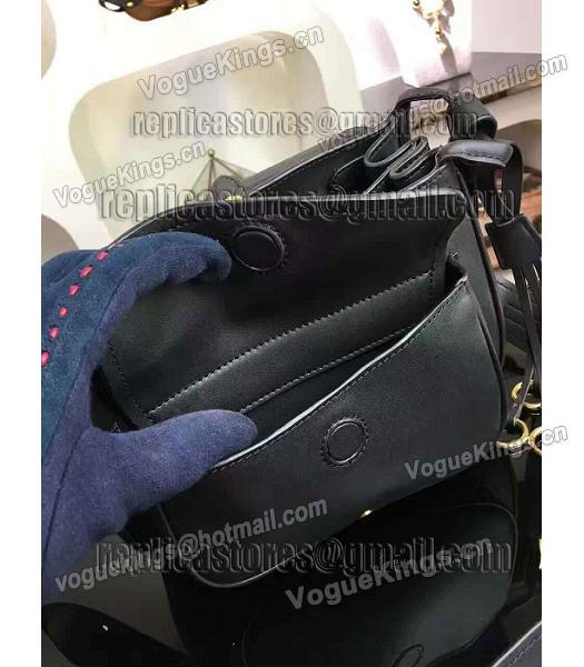 Prada Cross Veins Black Leather Shoulder Bag-7