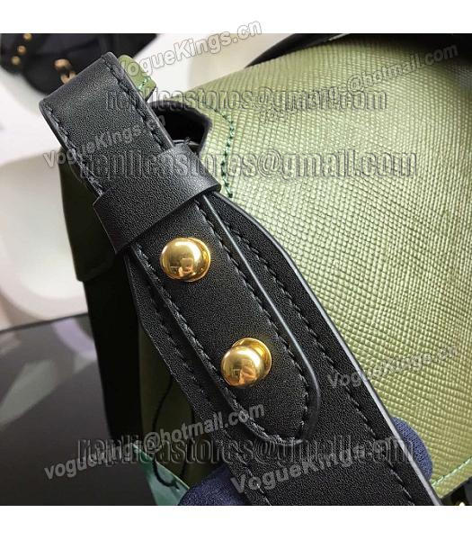 Prada Cross Veins Dark Green Leather Shoulder Bag-6