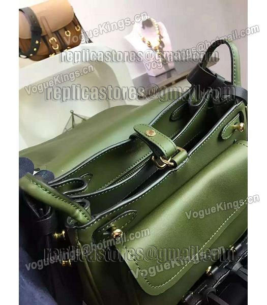 Prada Cross Veins Dark Green Leather Shoulder Bag-7
