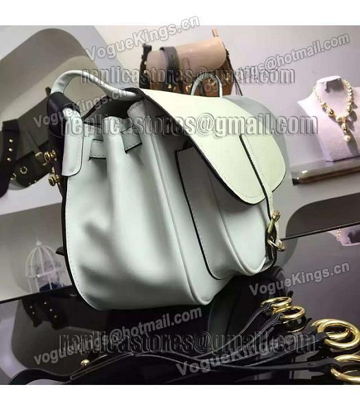 Prada Cross Veins White Leather Shoulder Bag-3