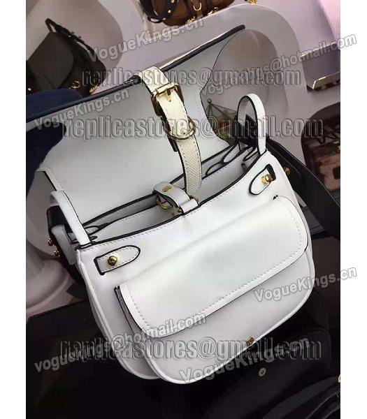 Prada Cross Veins White Leather Shoulder Bag-6
