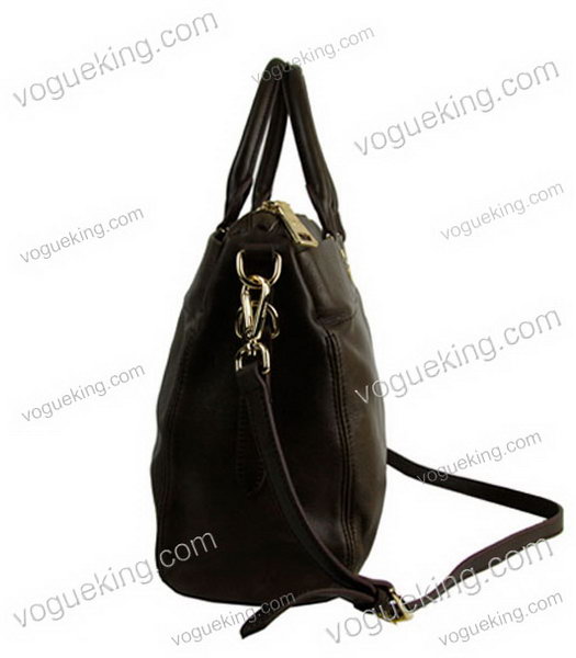 Prada Dark Coffee Calfskin Leather Top Handle Bag-3