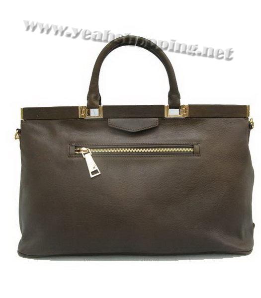 Prada Deerskin Leather Tote Bag Coffee-1