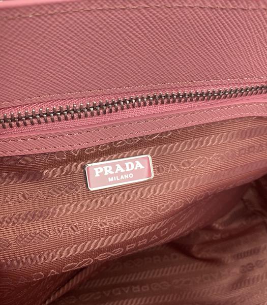Prada Galleria Cherry Pink Original Cross Veins Leather Medium Tote Bag-1