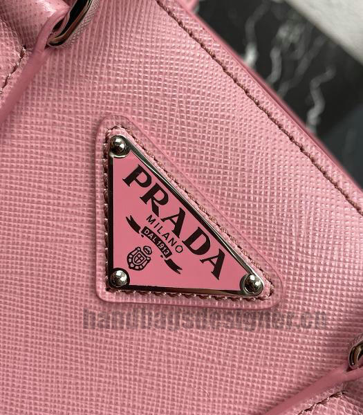 Prada Galleria Cherry Pink Original Cross Veins Leather Medium Tote Bag-5