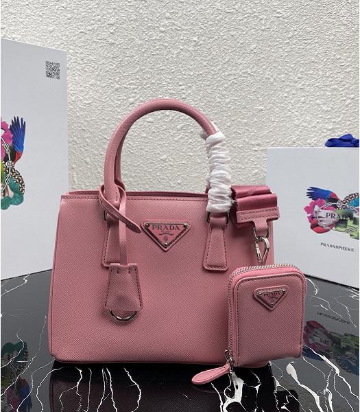Prada Galleria Cherry Pink Original Cross Veins Leather Medium Tote Bag