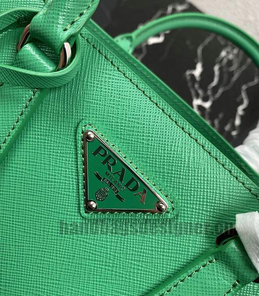 Prada Galleria Green Original Cross Veins Leather Medium Tote Bag-5