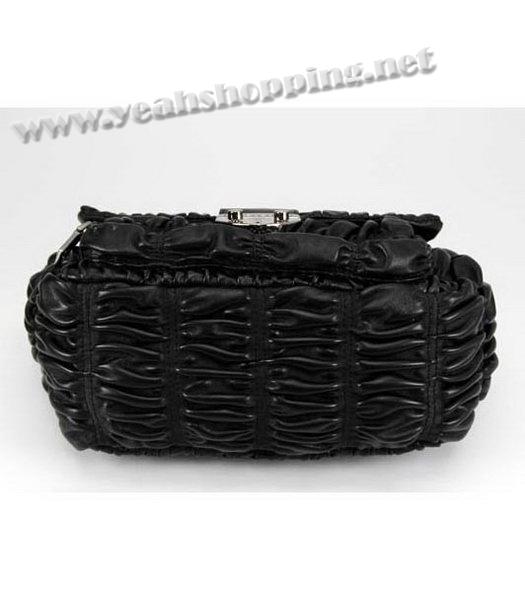 Prada Gaufre Nappa Leather Handbag Black-5