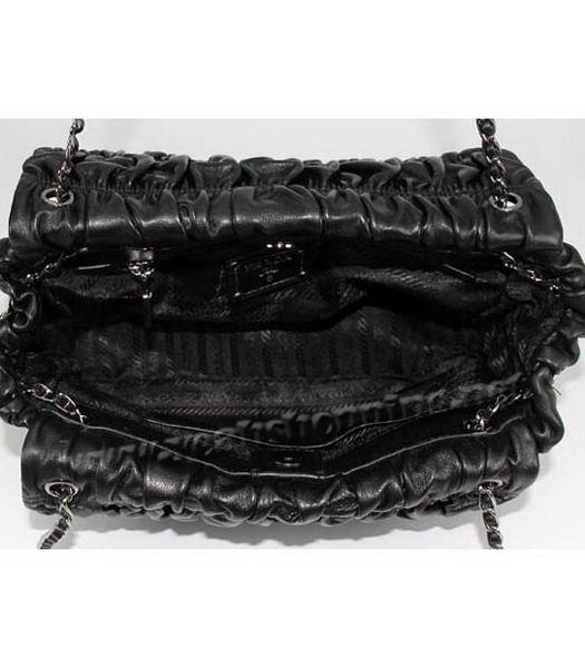 Prada Gaufre Nappa Leather Handbag Black-6