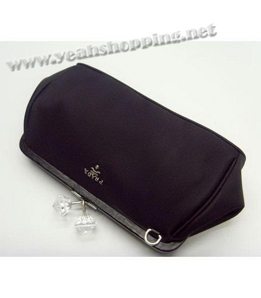 Prada Gaufre Nylon Clutch Bag in Black-5