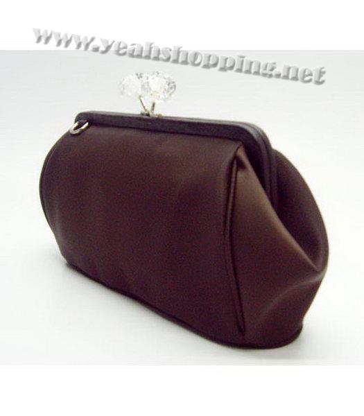 Prada Gaufre Nylon Clutch Bag in Dark Coffee-2