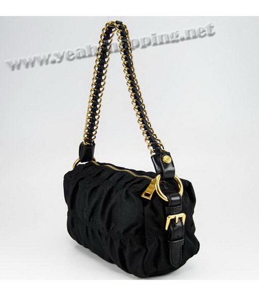 Prada Gaufre Nylon Shoulder Bag in Black-2
