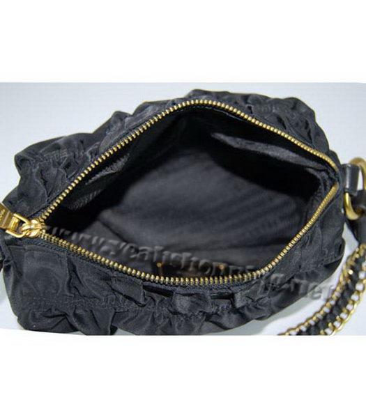 Prada Gaufre Nylon Shoulder Bag in Black-5