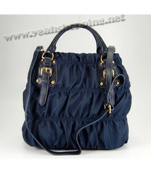 Prada Gaufre Nylon Tote Bag in Blue-3