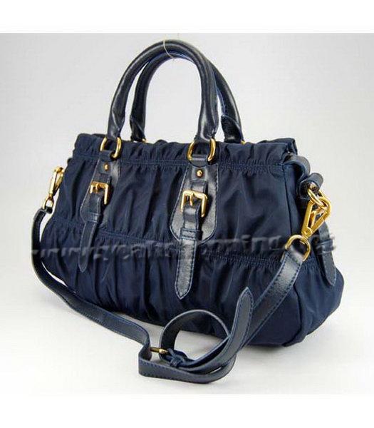Prada Gaufre Nylon Tote Bag in Blue-2