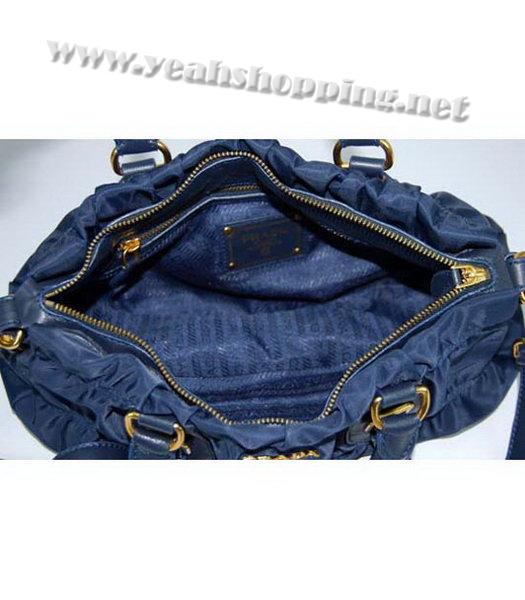 Prada Gaufre Nylon Tote Bag in Blue-6