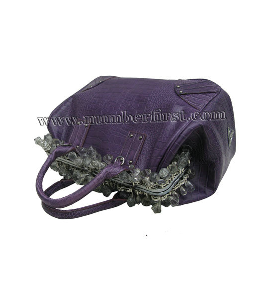 Prada Grained Calf Leather Pale Bag in Purple-4