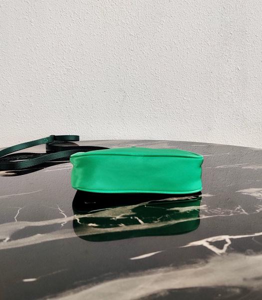 Prada Green Nylon With Original Leather Mini Hobo Bag-6