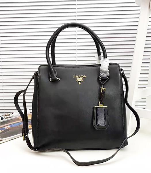 Prada Hot Sale Original Black Leather Handle Bag