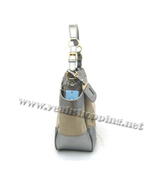 Prada Jacquard Canvas Shoulder Bag with Silver Leather_BR3793S-2