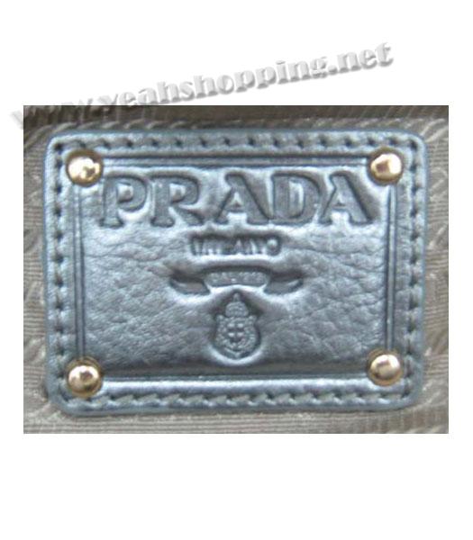 Prada Jacquard Canvas Shoulder Bag with Silver Leather_BR3793S-6