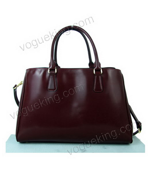 Prada Jujube Calfskin Leather Shopping Tote Handbag-1