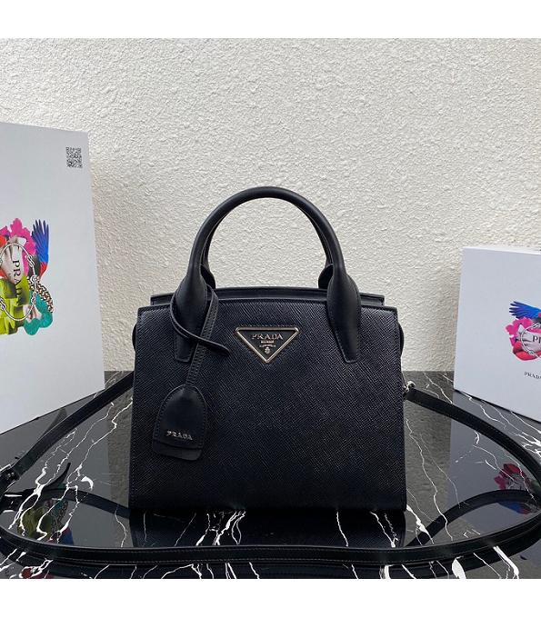 Prada Kristen Black Original Saffiano Leather Tote Handbag