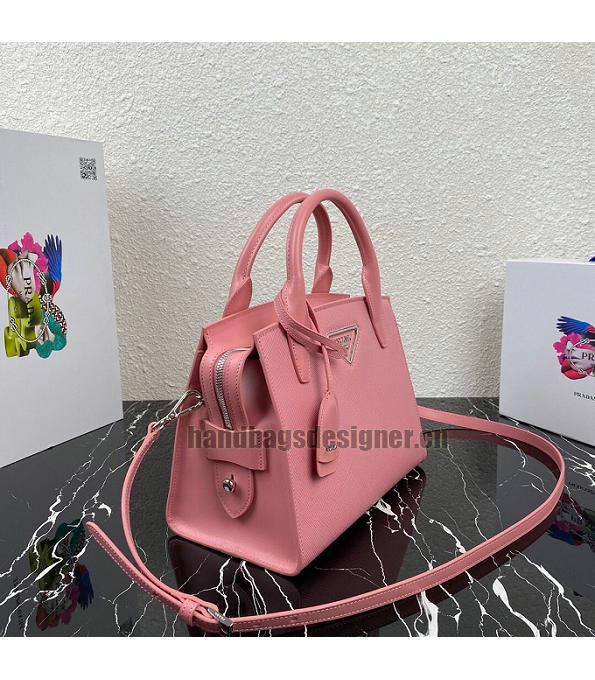 Prada Kristen Pink Original Saffiano Leather Tote Handbag-2