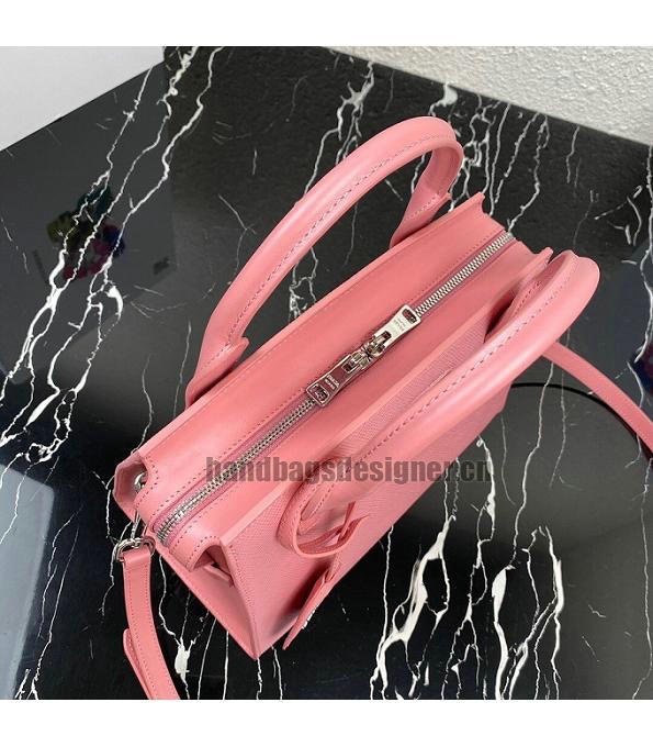 Prada Kristen Pink Original Saffiano Leather Tote Handbag-6