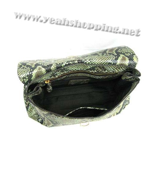 Prada Lambskin Clutch in Dark Green Snake Veins_BR0263-4