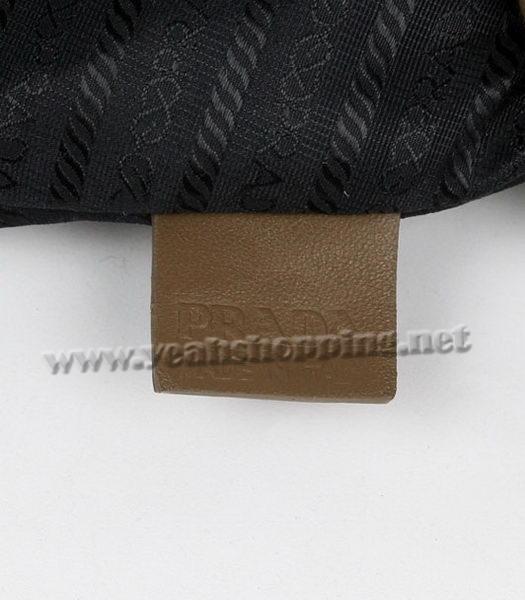 Prada Lambskin Wrinkle Tote Bag Khaki-7